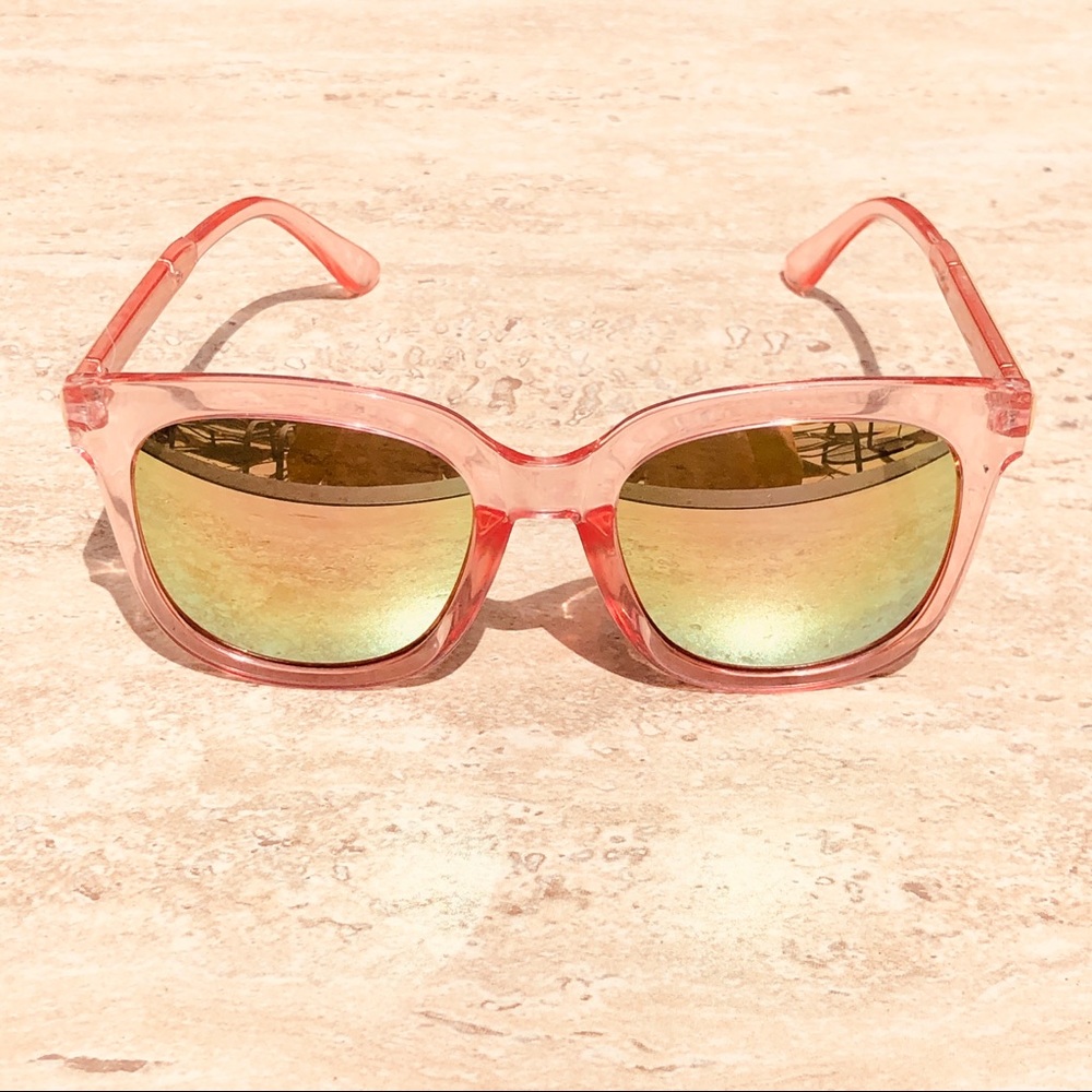 NEW Pink & Mirror Lense Sunglasses UV Protection - Picture 6 of 8